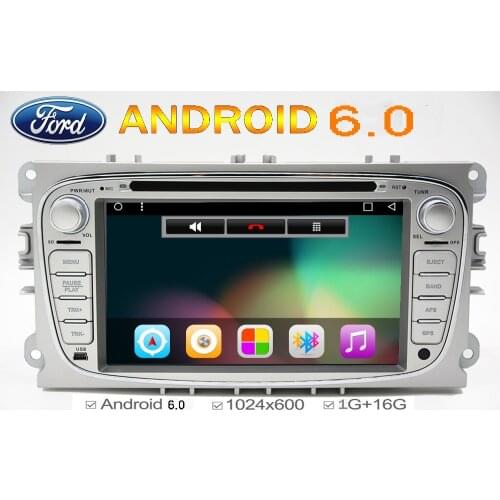 2 Din Android 9.0 Quad Core HD 1024*600 Car DVD Player for Ford Focus Mondeo S-Max Cmax Galaxy car Audio Radio Stereo Head Unit
