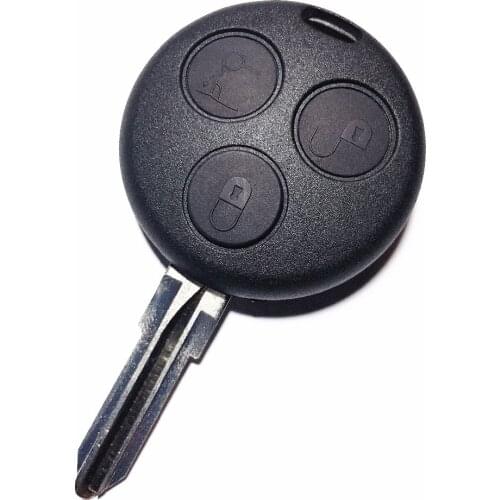3 Buttons Replacement Car Blank Key Remote Cover Fob Housing for Mercedes Benz SMART Fortwo Key Shell Case Blade