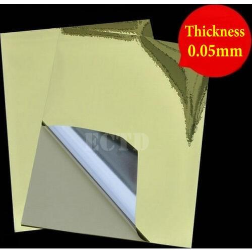 50 Sheets Glossy Gold PET Sticker A4 Size 297*210mm Waterproof For Laser Printer