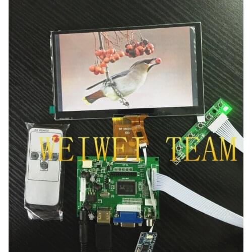 7 inch 1024*600 lcd Display Monitor with Touch Screen Panel with Drive Board (+VGA+2AV) for Raspberry Pi/PC Windows