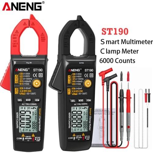 ANENG ST190 Clamp Meter 6000 Counts True RMS Digital Professional Multimeter AC Current Clamp Tester Meters Voltmeter Auto Range