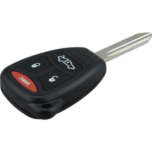 Remote Key Shell Case FOB For Chrysler/Dodge/Jeep 3 Button + Panic