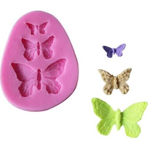 DIY 1Pcs Sugarcraft Butterfly Silicone molds fondant mold cake decorating tools chocolate moulds wedding decoration mould