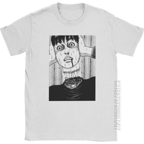Horror Halloween Ho Junji Ito Red Turtleneck T-Shirt Man Male Tshirt Casual Tee Shirt Purified Cotton Tops Wholesale T Shirts