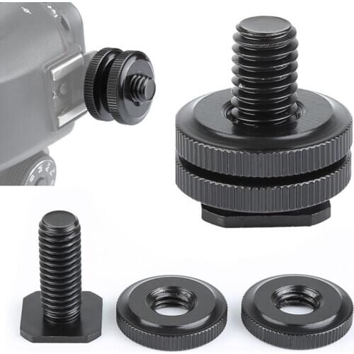 Camera Hot Shoe Mount 1/4" Tripod Screw to Camera Flash Holder Adapter Camera Accessories