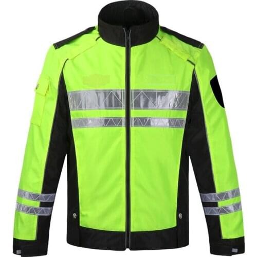 Moto Warning Safety High Visibility Jacket Riding Jersey Reflective Jacket Windbreaker Workwear Jacket Waterproof Windproof