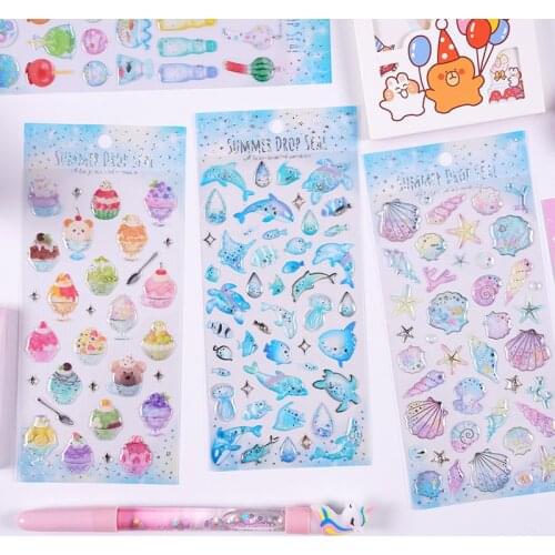 1pcs/lot Kawaii Stationery Stickers Marine cake Series Diary Planner Stickers Scrapbooking DIY Craft Sticker