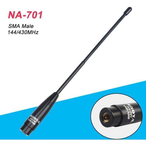 Original Nagoya NA-701 SMA-Male Dual Band VHF UHF 144/430MHz Soft Antenna for Handheld Radio TYT Wouxun Yaesu Walkie Talkie