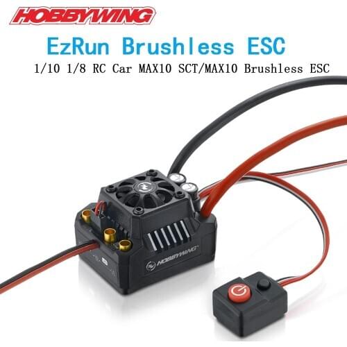 Original Hobbywing EZRUN MAX10 SCT 120A 60A Waterproof Brushless ESC for 1/10 RC Car 3652 G2 3660 Motor