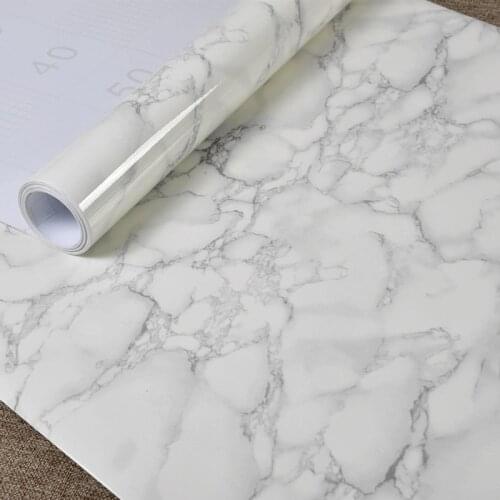 Self Adhesive Marble Wallpaper Peel And Stick Waterproof Bathroom Kitchen Cabinets Desktop PVC Stickers Home Decor Film