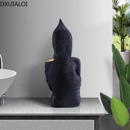 DXUIALOI Nordic Modern Simple Creative Feather Sculpture Bust Art Modeling Living Room Desktop Decoration Home Decoration