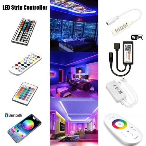 LED Strips Light Controller Wifi Bluetooth 44Key Infrared Remote Control For LED Lamp Smart Phone Application Intelligent Model