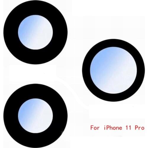 ZONBEMA 20pcs For iPhone 6 6S 7 8 11 Pro Plus X XR XS Max Back Rear Camera Glass Lens with Sticker Adhesive Replacement Parts