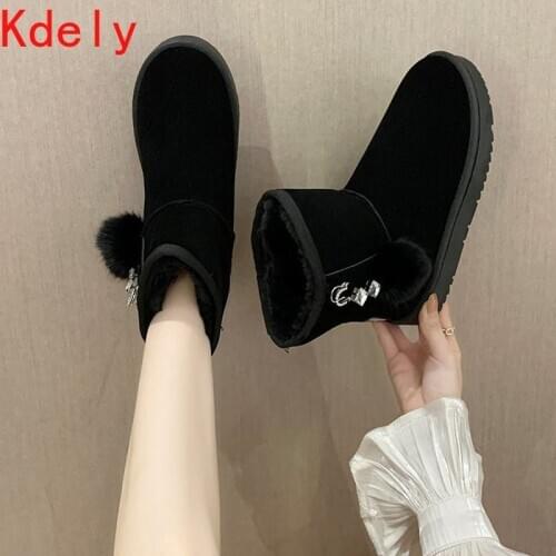 Women Boots Non-slip Waterproof Winter Ankle Snow Boots Women Platform Winter Shoes with Thick Fur Botas Mujer Thigh High Boots