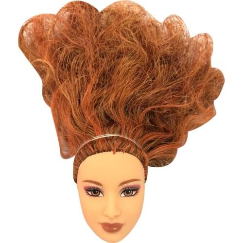 1 Pcs Fashionable Long Hair Doll Head Nice makeup For 1/6 Doll Accessories Toys For Girl Doll Gift