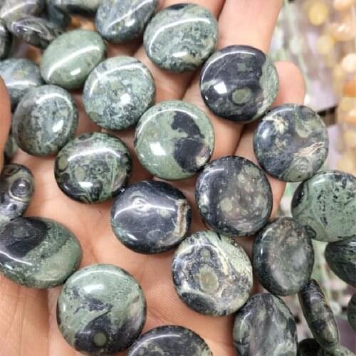 10PCS Nature QueZhai Jasper Stone String Coin Shape Size 20MM Loose Beads Accessories Only Some Stock Wholesale Price