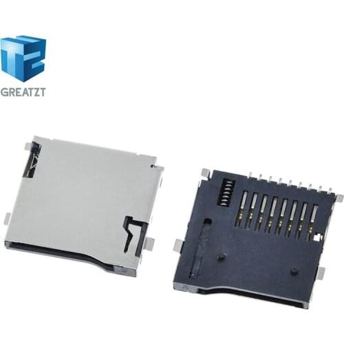 10PCS Push-Push Type TF Micro SD Card Socket Adapter Automatic PCB Connector