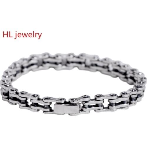 39g 925 Sterling Silver Jewelry Bracelets for Men Vintage S925 Width 7mm Thai Silver Chain Charms Pride Bracelets & Bangles