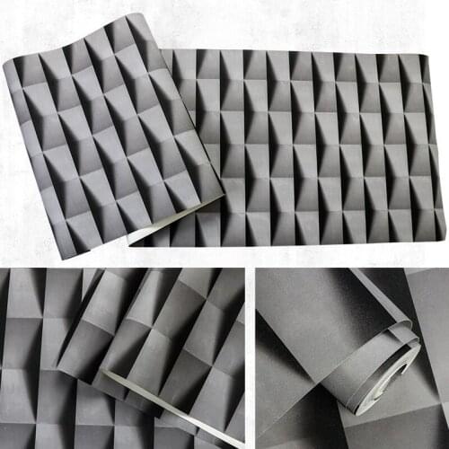 Modern 3D Textured Geometric PVC Wallpaper Rolls Home Decor Waterproof Vinyl Wall Paper For Bedroom Living Room Cloth shop