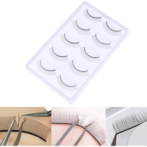 5 pairs Fiber Makeup False Eyelashes Extention Training For Beginner Extension Practice Full Strip for Eyelashes false exercises