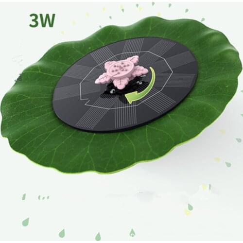 AISITIN 3.0W Solar Fountain Pump Solar Water Pump, Floating Fountain Built-in 1200mAh Battery, with 6 Nozzles, for Bird Bath,etc