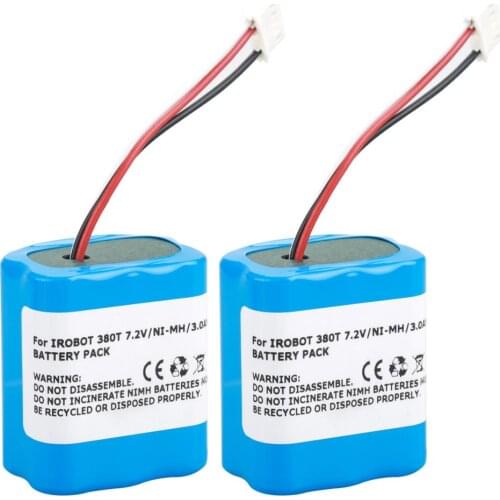 7.2V 3.0Ah Battery For iRobot Roomba Braava 380 380T Mint 5200c Ni-MH 3000mAh Rechargeable battery