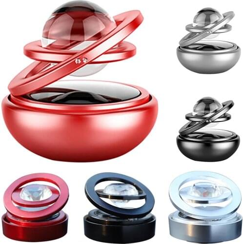 Car Double Ring Rotating Solar Energy Suspension Auto Air Freshener Purifier Car Interior Accessories Boutique 2019 New Hot