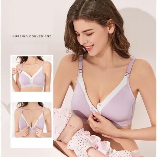 Pregnant Women Breastfeeding Bra Maternity Nursing Bras Wire Free Adjustable Breathable Underwear Clothes Lingerie Brassiere
