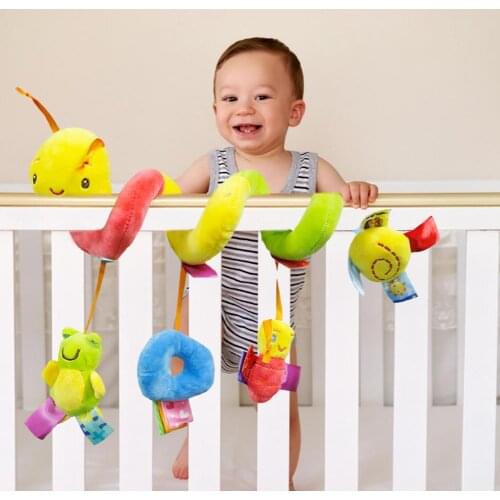 Color Label Bed Hanging Around The Bed Soothing Doll Toy Around The Bed Toy Cute Stroller Crib Bassinet Plush Spiral Hanging Toy