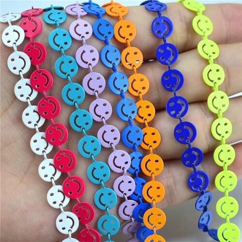 Enamel smiley face bracelet charm ladies smiley face bracelet European and American new smiley face fashion party accessories