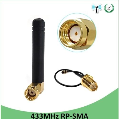 433MHz Antenna 3dbi RP-SMA Connector Plug 433 MHz Directional Antena Small Size Waterproof Antenne +21cm SMA Male Pigtail Cable