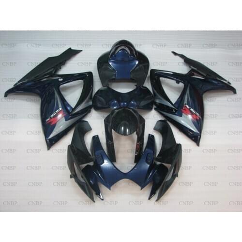GSXR600 2006 - 2007 K6 Plastic Fairings GSX-R750 2007 Fairing GSXR 750 07 Dark Blue Black Silver Plastic Fairings
