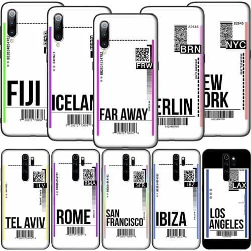 GX126 Luxury Fly Air Ticket Soft Silicone Case for Redmi Note 4X 5 5A Prime 6 6A 7 7A 8 8A 8T 9 9A 9C 9S Pro Lite