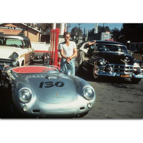 Classic Vintage Actor James Dean Car-Silk Art Poster Wall Sticker Decoration Gift