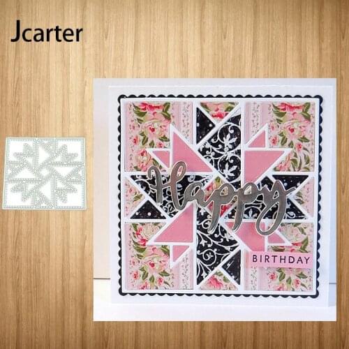 Grid Square Geometry Metal Cutting Dies Craft Cut Die Stencil Scrapbooking DIY Handmade Make Album Paper Model Punch Blade Decor