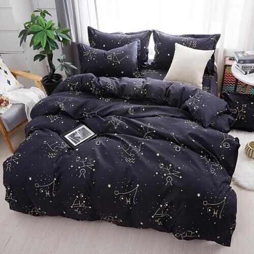 Lychee Printed Bedding Set Modern Polyester Duvet Cover Bed Sheet Pillowcase Bedclothes High Quality Home Bed Sets