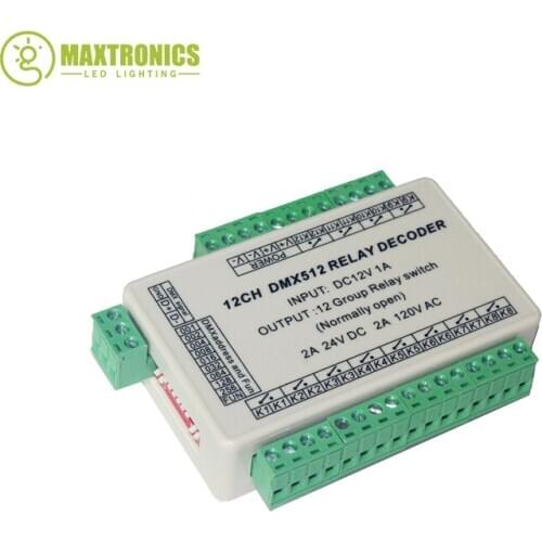 Best price 12CH Relay switch dmx512 signal led Controller,relay output,only use the signal control,can't use power control
