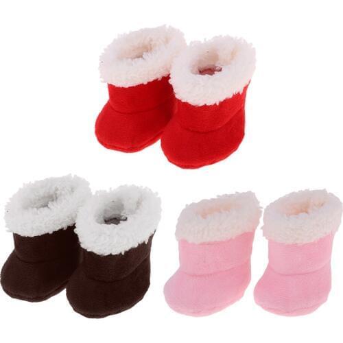 Comfortable Fabric Lovely Plush Boots Shoes Outfit- great for doll clothes clothing accessories for 9-11inch Baby Girl Doll