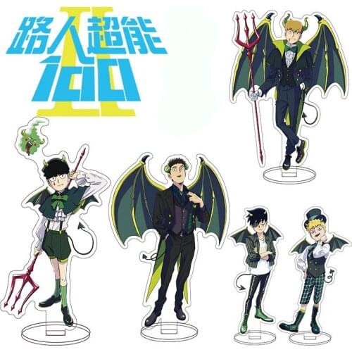Mob Psycho 100 Mobu Saiko Hyaku Reigen Arataka Ekubo Ritsu Acrylic Stand Figure Desktop Decoration Collection Model Toy Cosplay