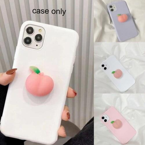 Soft TPU Cover 3D Peach Phone Case for iphone12/12pro for phone12mini for iphone12promax Back Protective Capa