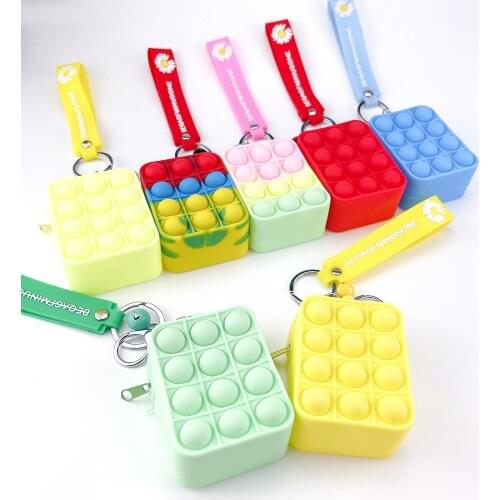 New Pop Its Bubble Fidget Toys Simpl Dimmer Fidget Toy Anti-stress Creativity Silicone Mini Childrens Coin Purse