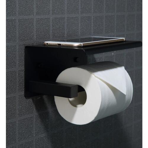 New Bathroom Toilet black stainless steel Paper holder Hotel Paper roll holder Tissue box
