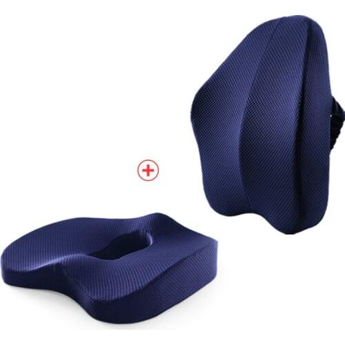 Seat cushion for office chair Lumbar support for Back Tailbone Pillow Chairs Cushions Memory Foam with Adjustable Straps car