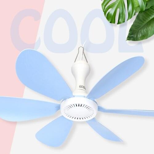 77HA AC 220V 20W 6 Leaves 16.5" Ceiling Fan One Gear mini Fan bedroom fan with 180cm Cable and Power Switch