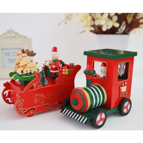 Christmas deer truck locomotive music box gift desktop ornaments decoration children children Christmas electric toy doll home