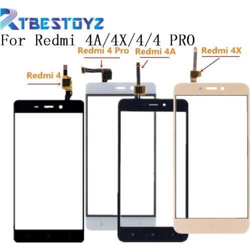 RTBESTOYZ For Redmi 4 5.0'' Touch Screen Digitizer Sensor Outer Glass Lens Panel For Xiaomi Redmi 4 Pro 4A 4X