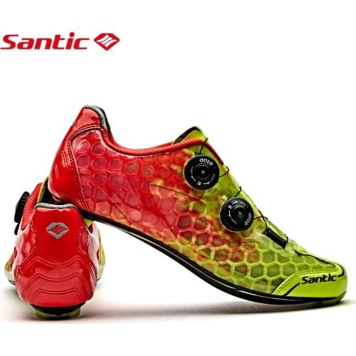 Santic Men Cycling Road Shoes Cycling Athletic Racing Team Bicycle Shoes Breathable Cycling Clothings Shoes New MS17007