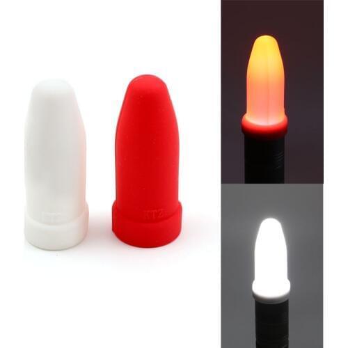 Red / White Silicone soft elastic Diffuser For Head Diameter 20mm to 24mm AA 18650 led Flashlight torch small flash light lamp