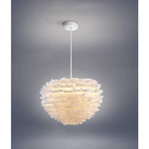 Nordic Design Feather Led Pendant Lights Kids Room Led Pendant Lamp Shop Decor Hanging Drop Light Bedroom Suspension Luminaire