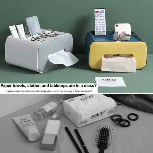 Tissue Doos Desktop Keuken Servet Organizer Container Woonkamer Afstandsbediening Opbergdoos Voor Home Office Tissue Lade